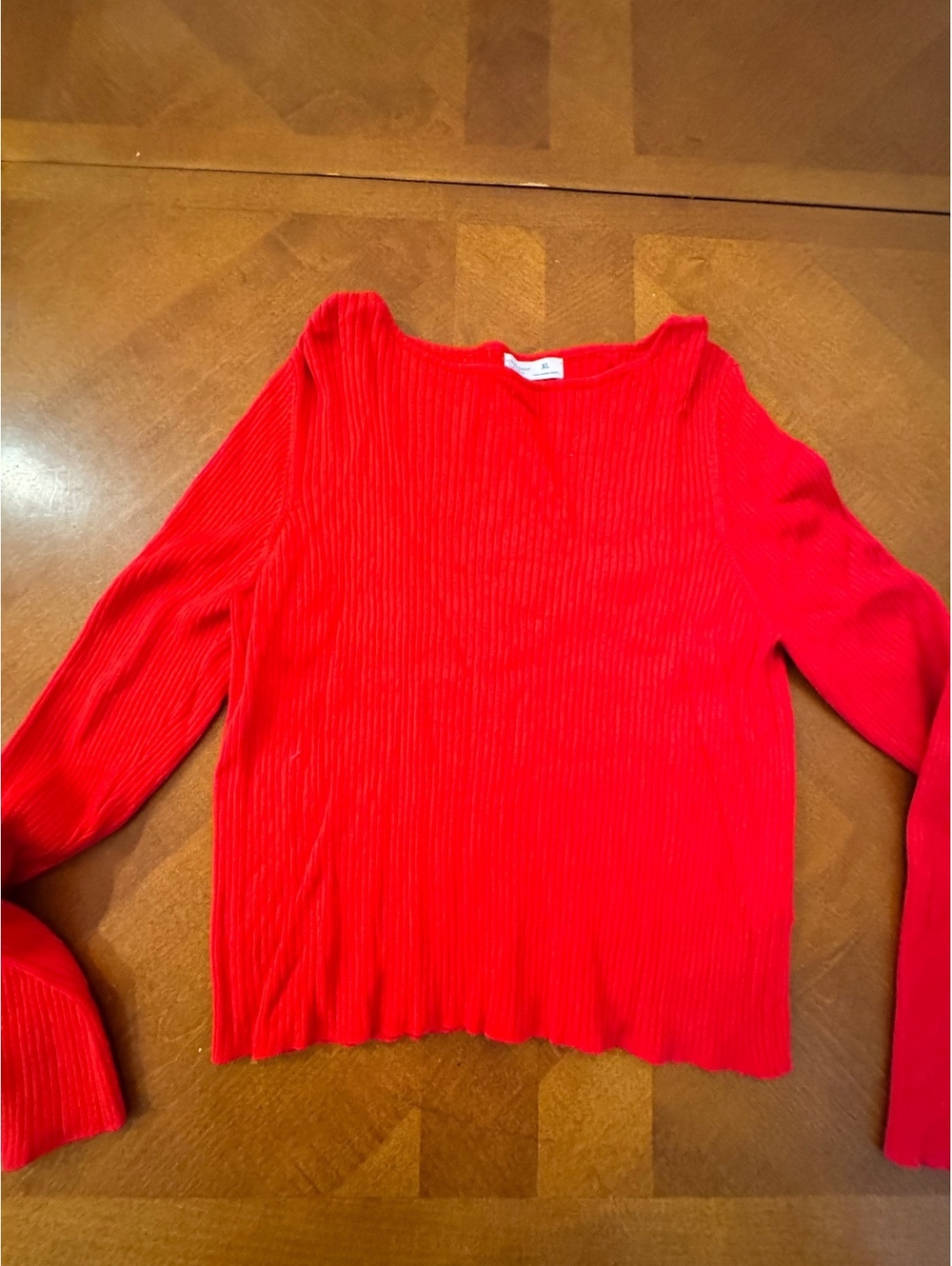Primark Cares Red Ribbed Knit Sweater XL 2730
